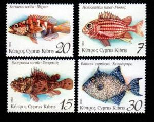 Cyprus 817-820 Mint NH Fish!