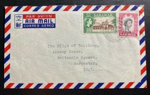 1960 Kuching Sarawak Airmail Cover To Worcester England