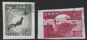 Japan 474-75  1949   two values  IMP  VF  Used