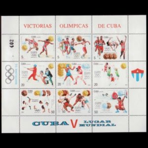 CUBA 1992 - Scott# 3456A Sheet-Olympics NH