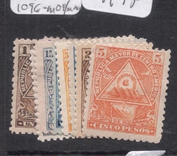 Nicaragua No Watermark 1898 set SC 109a-d, 109g-m MNG/MOG (3dmy)