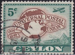 Ceylon 304  Anniversary of the UPU 1949