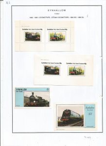 EYNHALLOW -1982 - Steam Locomotives - Sheets - Mint Light Hinged - Private Issue