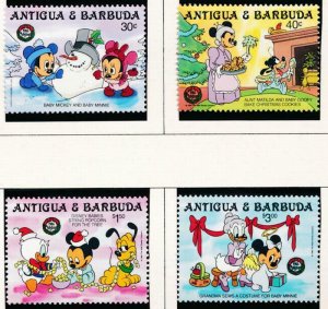 DISNEY ANTIGUA 978-985 MINT NH DISNEY BABIES CHRISTMAS