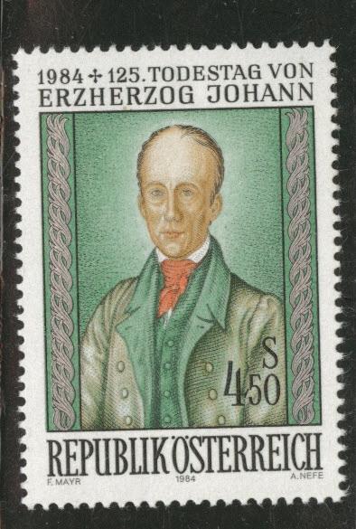 Austria Osterreich Scott 1273 MNH** Archduke Johann 1984