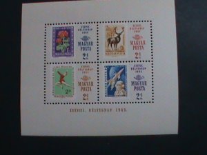 HUNGARY-1965-SC#B257b - WORLD STAMP DAY MNH S/S SHEET-VERY FINE