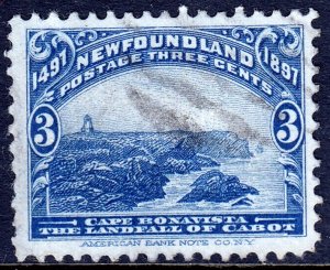 Newfoundland - Scott #63 - Used -  Light thin - SCV $1.40