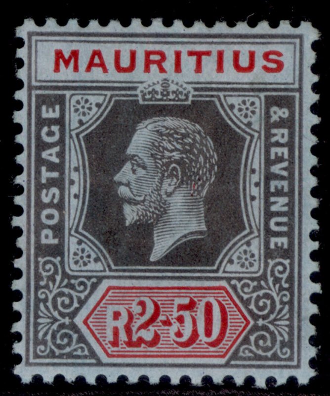 MAURITIUS GV SG202, 2r 50 black & red/blue, M MINT. Cat £48.