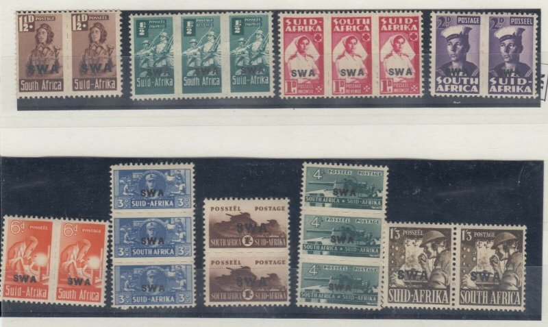 South West Africa 1941/43 War Effort Reduced Size SG123/130 MNH J8403