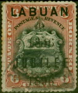 Labuan 1897 6c Black & Brown-Lake SG87 Good Used