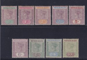 N. Nigeria Scott # 1 - 9 set F-VF OG mint previously hinged cv $ 650 ! see pic !