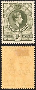 Swaziland SG35 1/- Perf 13.5 x 13 Fine M/M Cat 28 pounds