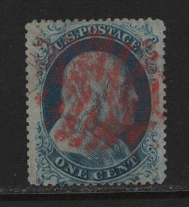 22 Type llla VF used neat red cancel with nice color cv $ 575 ! see pic !