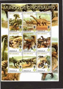 Angola MNH Cinderella Dinosaurs, World Scout and Rotary Emblems