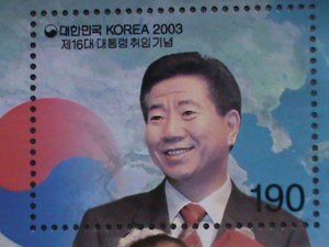 ​KOREA-2003 SC#2218a  PRES. ROH MOO HYUN- INAUGURATION MNH S/S-VERY FINE