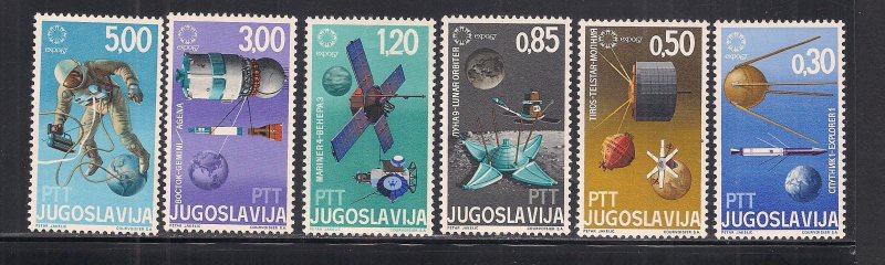 YUGOSLAVIA SC# 870-75  FVF/MNH  1967