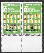 Mexico #1684 MNH Bottom Edge Pair 1991