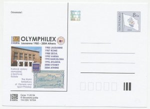 Postal stationery Slovakia 2004 World exhibition of Olympic and Sport Philately