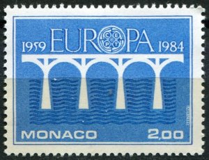 Monaco Sc#1424 MNH, 2f bl, Europa (C.E.P.T.) 1984 - Bridge, 25th Anniversary ...