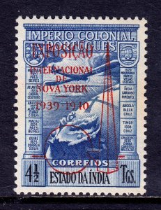 PORTUGUESE INDIA — SCOTT C4 (note) — 1938 WORLD'S FAIR OVPT. — MNH — SCV $125