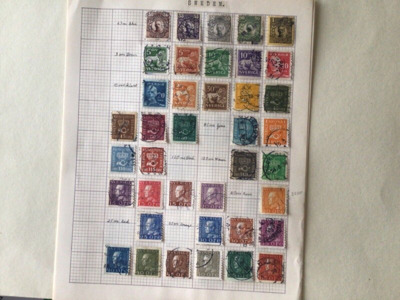 Sweden used stamps on pages A10248