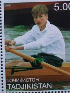 TADJIKISTAN-2000 PRINCE WILLIAM IN SPORTS MNH S/S-VF WE SHIP TO WORLD WIDE