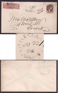 Canada-cover #9278 - 3c small queen + 2c RLS-Manitoulin District-Little Current,