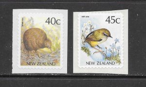 BIRDS - NEW ZEALAND #931-2 SELF ADHESIVE MNH