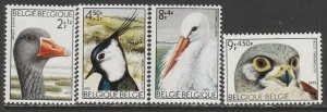 1972 Belgium - Sc B893-6 - MNH VF - 4 single - Birds