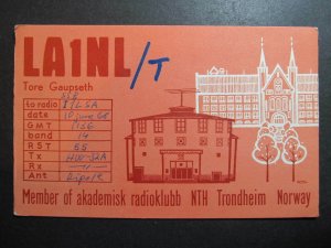10465 TRONDHEIM NORWAY QSL Card Amateur Radio-