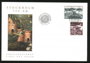 Sweden FDC Cachet 2002. Stockholm 750 Year. Engraver Lars Sjooblom.