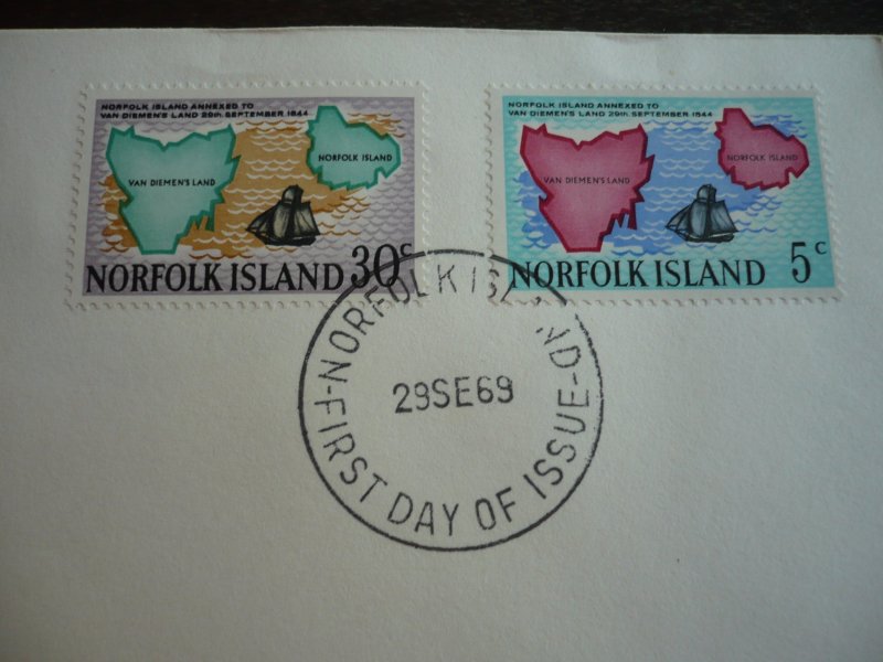 Postal History - Norfolk Island - Scott# 123-124 - First Day Cover