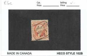 2c Bank Check Tax Stamp, Sc # R6c, used, Nice Canx (55811)