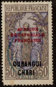 Ubangi Chari  #58  Used   CV $1.40