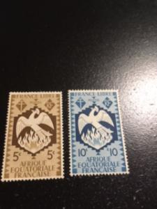 French Equatorial Africa sc 142-143 MH