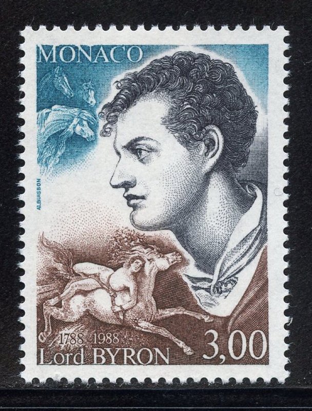 Monaco 1649 MNH, Lord Byron Issue from 1988.