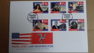 Isle of Man FDC 2006 Manx Links with Washington, USA - Personalities