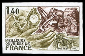 France, 1950-Present #1556 (YT 1952) Cat€15, 1977 French Craftsmen, imperf....