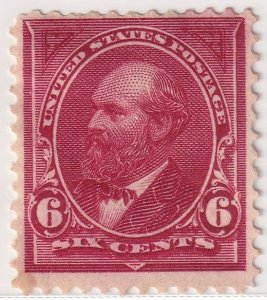 US 1890's_ Garfield 6C Pair - Used (Numeral 2 cancel) and Mint Hinged