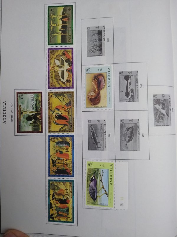 collection on pages Anguilla 1976-80 mostly complete most MNH PS: CV $115