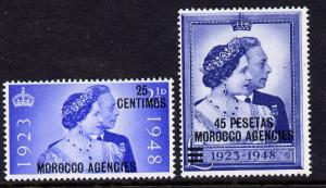 Morocco Agencies - Spanish 1948 KG6 Royal Silver Wedding ...