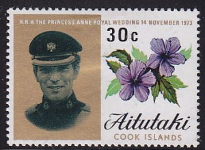 Aitutaki 78  Mark Phillips and Hibiscus 1973