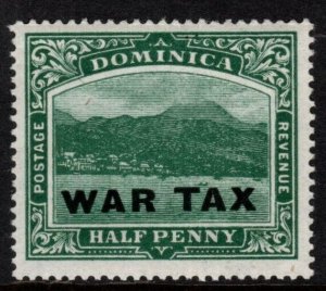 DOMINICA SG57 1918 ½d DEEP GREEN MNH