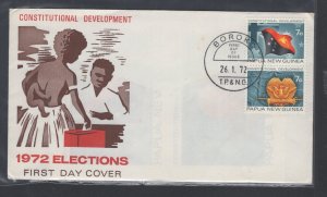 Papua New Guinea #341a (1972 Constitution pair) unaddressed  cachet FDC #1