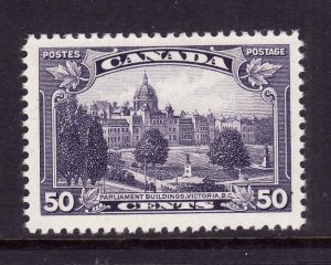 Canada-Sc#226- id6243-unused 50c og NH dull violet KGV Victoria Parliament-1935-