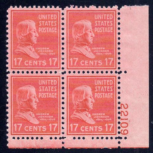 MALACK 827 F/VF OG NH, Plate Block of 4, Nice! (stoc..MORE.. pb1213