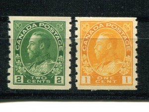 Canada #126 and #128 Mint VF- Lakeshore Philatelics