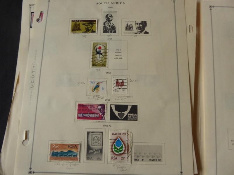 South Africa Classic Stamp Collection on Album Pages