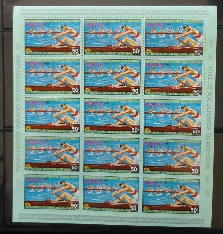 Guinea Ecuatorial 1972 Olympics Ship Sport Kiel Set x 15 MNH(105 Stamps) GU13