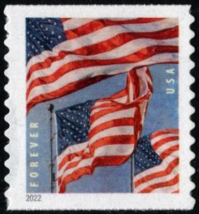 SC#5656 (Forever) U.S. Flags Coil Single: BCA (2022) SA